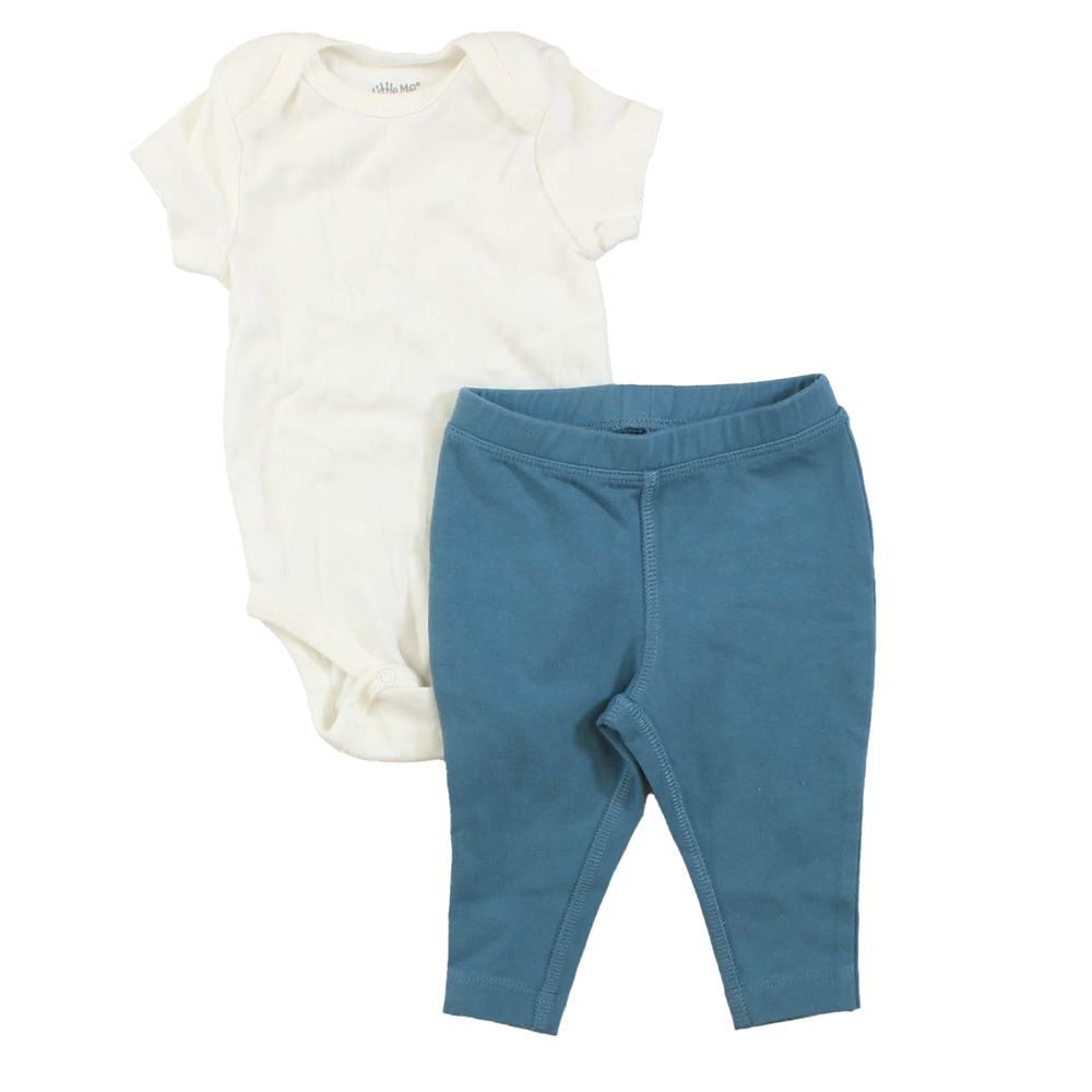 Little Me | Primary.com Boys White | Blue Apparel Sets size: 3 Months